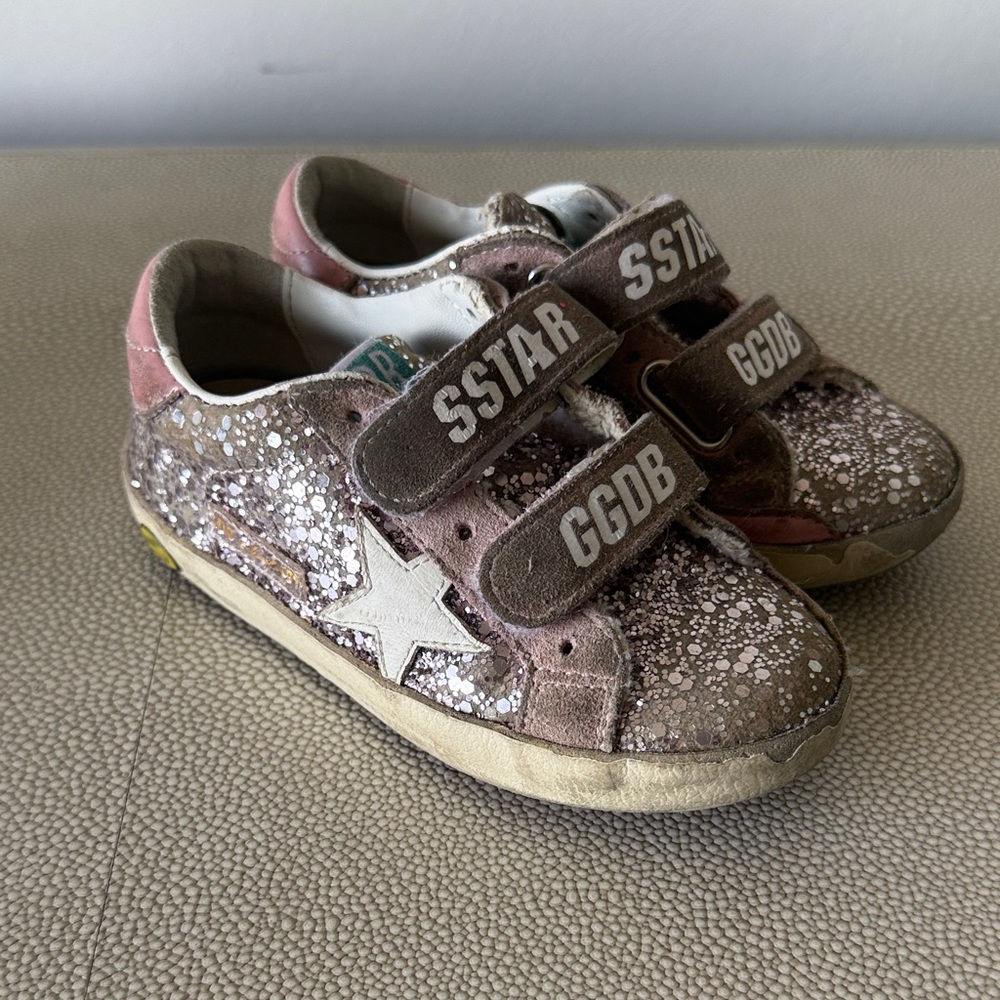 Golden Goose Kids Glitter Sneakers - Brown and Pink